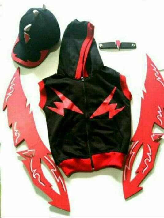 Kostum Boboiboy Halilintar +2Pedang+Topi+Gelang