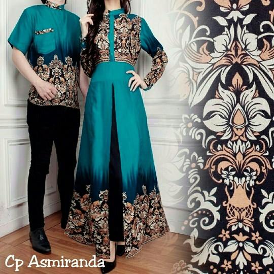 Gamis Syari Baju Batik Couple Family / Baju Batik Keluarga Cp Asmiranda Tosca