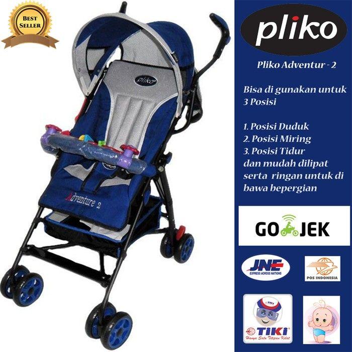 Stroller Pliko Adventure 2 Navy blue