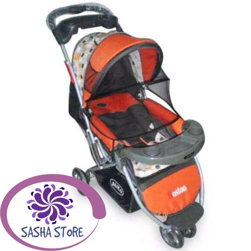 SS Baby Stroller / Kereta Dorong Bayi 3 in 1 - Pliko Boston PK-338 - Oranye