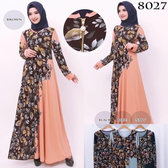 BAJU Gamis Bahan Jersey Korea Baju Gamis Wanita Jumbo 9582