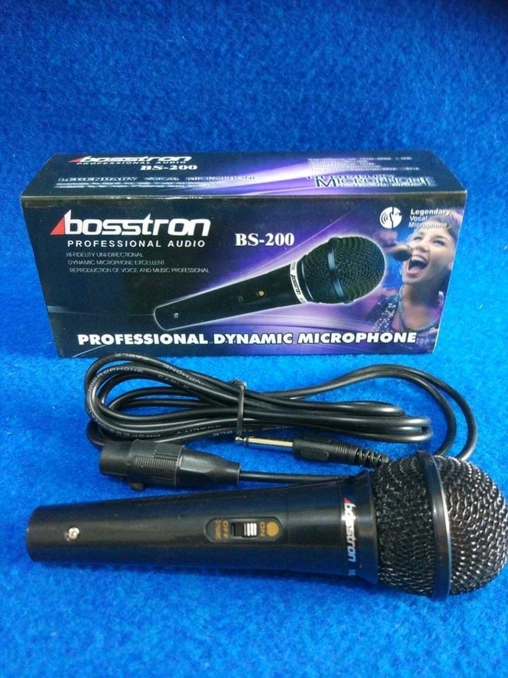 MICROPHONE Bosstron BS-300 MIC KABEL(SUARA EMPUK,BERSIH DAN HALUS)