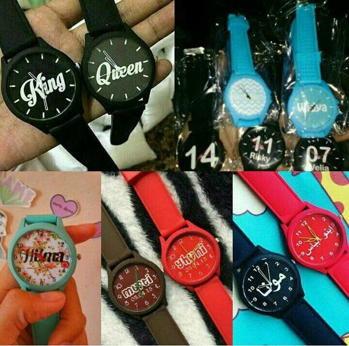 JAM TANGAN COUPLE (CUSTOM NAMA/TULISAN/FOTO)