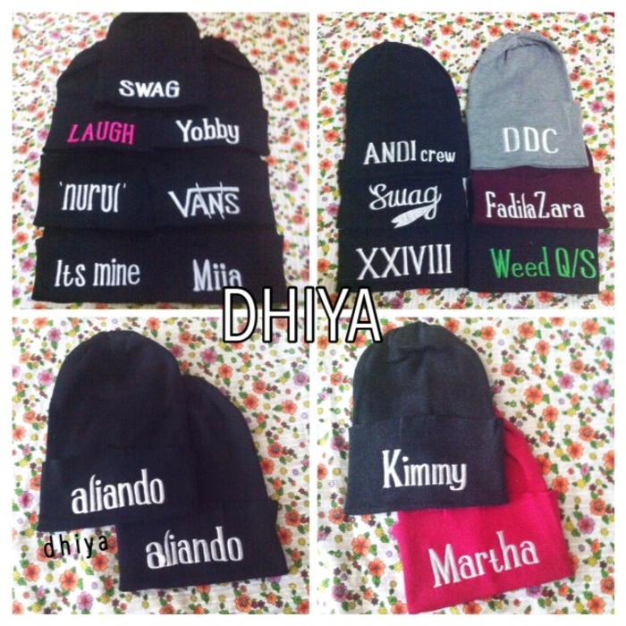 BEANIE HAT / KUPLUK FREE CUSTOM MURAH Terlaris di Lazada