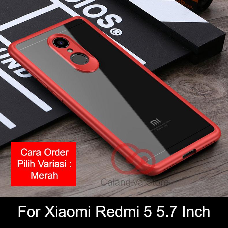 Calandiva Transparent Shockproof Hybrid Premium Quality Grade A Case for Xiaomi Redmi 5 (5.7 Inch)