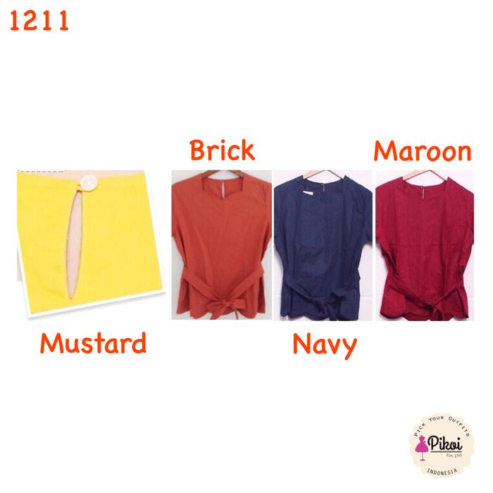atasan wanita murah / baju ikat / blus korea murah / blouse jalan / kuliah / kerja / kantor / baju gelombang / baju peplum