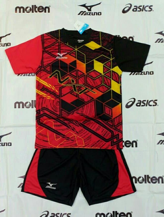 Baju kaos setelan Volly polos dewasa Mizuno mz 09 merah