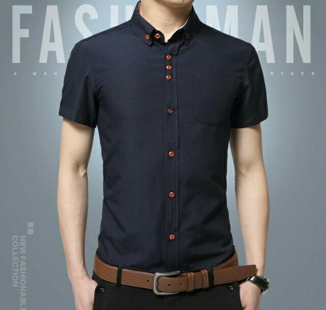 Hem Dix Hitam Fashion Kemeja Pria Baju Atasan Cwo