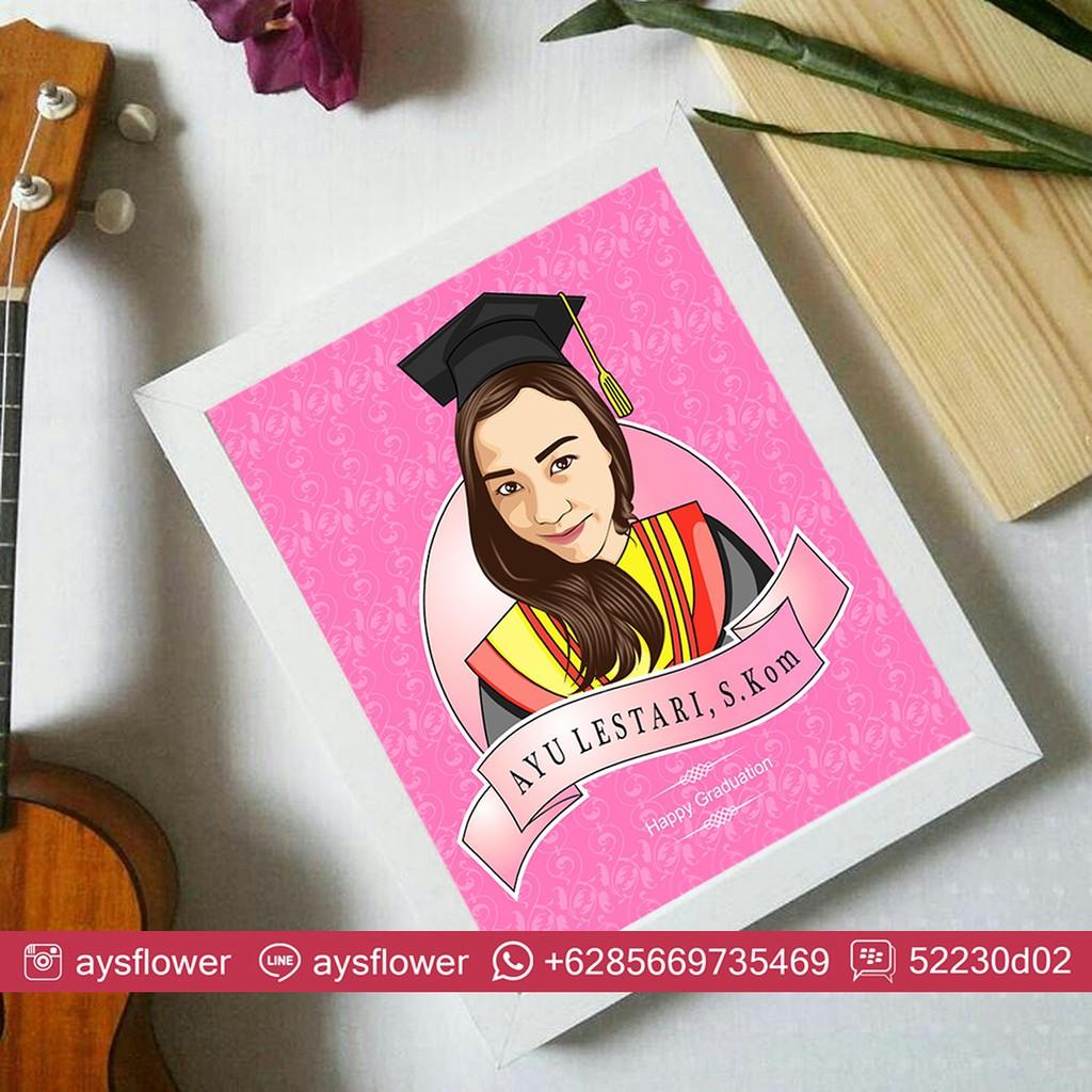 Karikatur Wisuda - Frame Pop Up - Vektor R8592