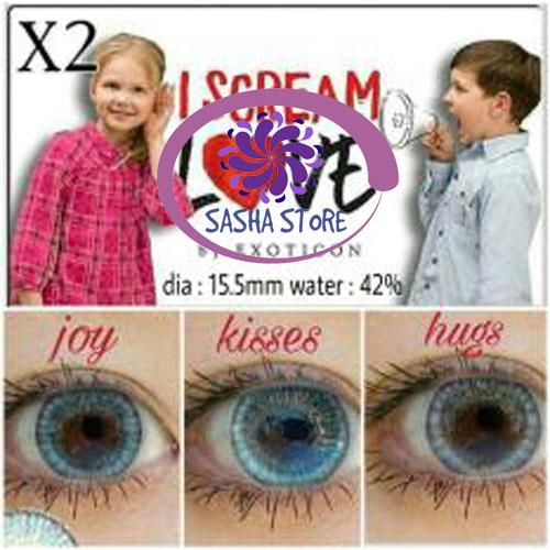 SS I Scream Love Softlens By Exoticon - FREE LENSCASE - Hijau (Kisses)