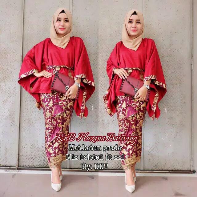 Baju Batik / Baju Kebaya / Batik Modern / Batik Terbaru /Batik Terbaru 2018 / Batik Wanita / Batik Murah / Batik Sarimbit Hazana Batwing