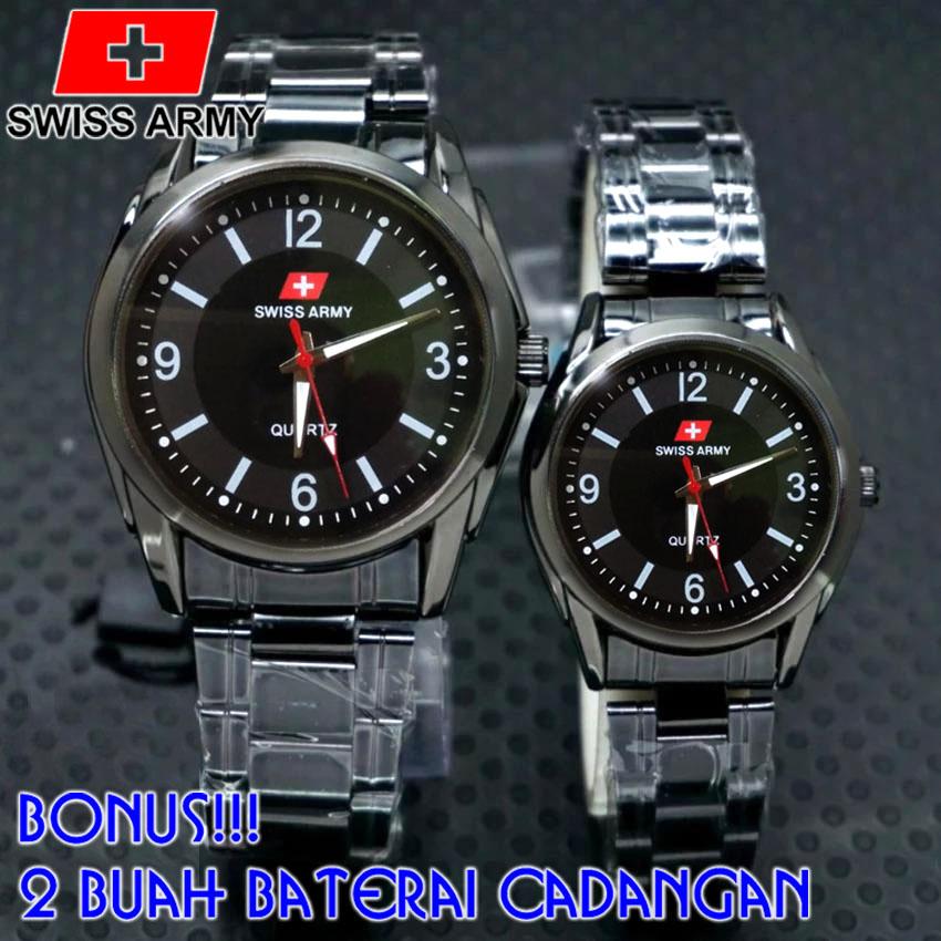 Swiss Army Jam Tangan Couple Stainless Steel Tali Rantai