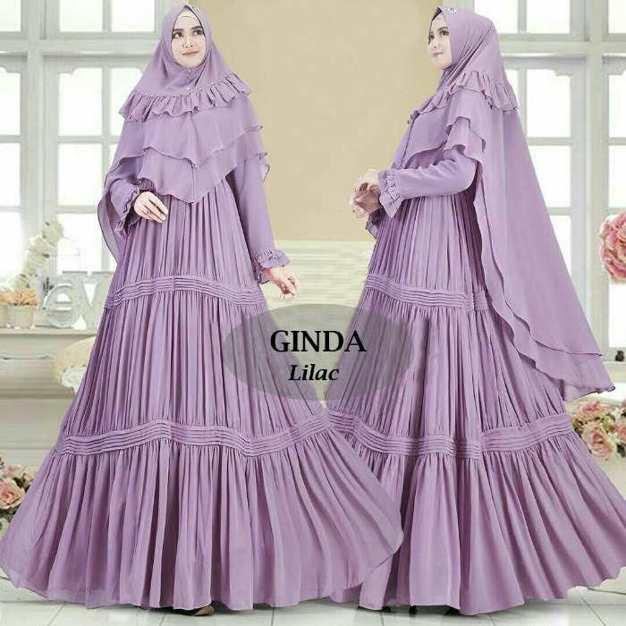 Dress Cantik Gamis PROMO GINDA SYARI Bahan Missbee untuk Pesta