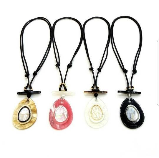 Kalung - Hermes Ovale Horn Necklace