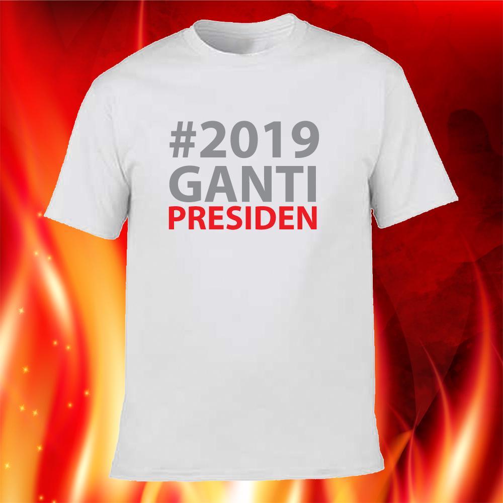 BAJU KAOS TERBARU GANTI PRESIDEN 2019 - WHITE -D'LEVEL