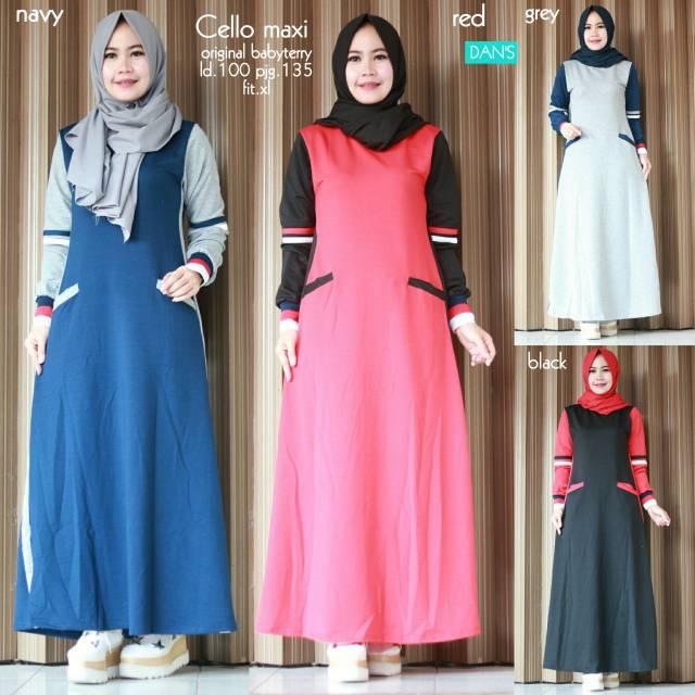 Gamis Cantik Bahan Babyterry Cello Maxy