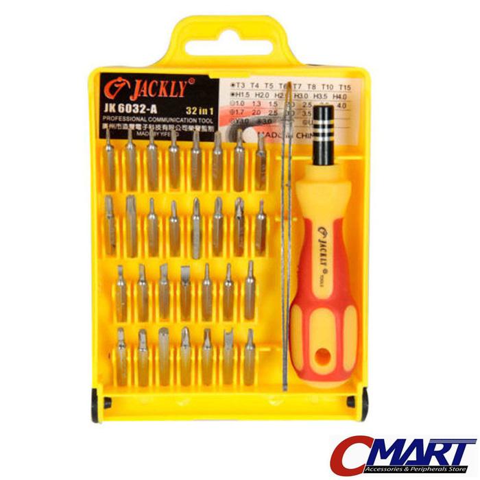 ORIGINAL - M-TECH obeng set lengkap serbaguna HP iPhone Laptop 32in1 - JK-6032D