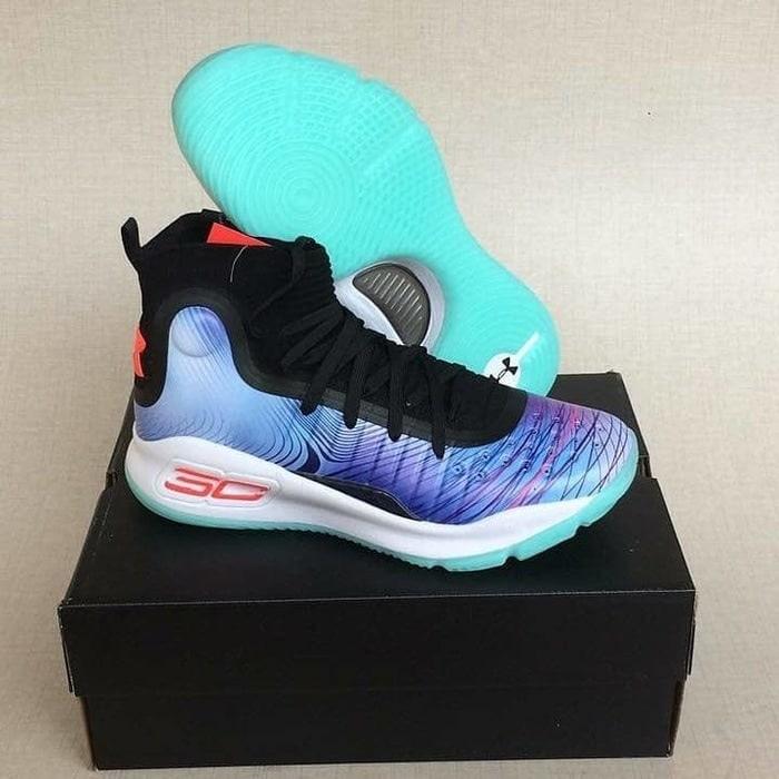 Sepatu Basket Curry 4 High Chinese Blue / Adidas / Jordan / Lebron