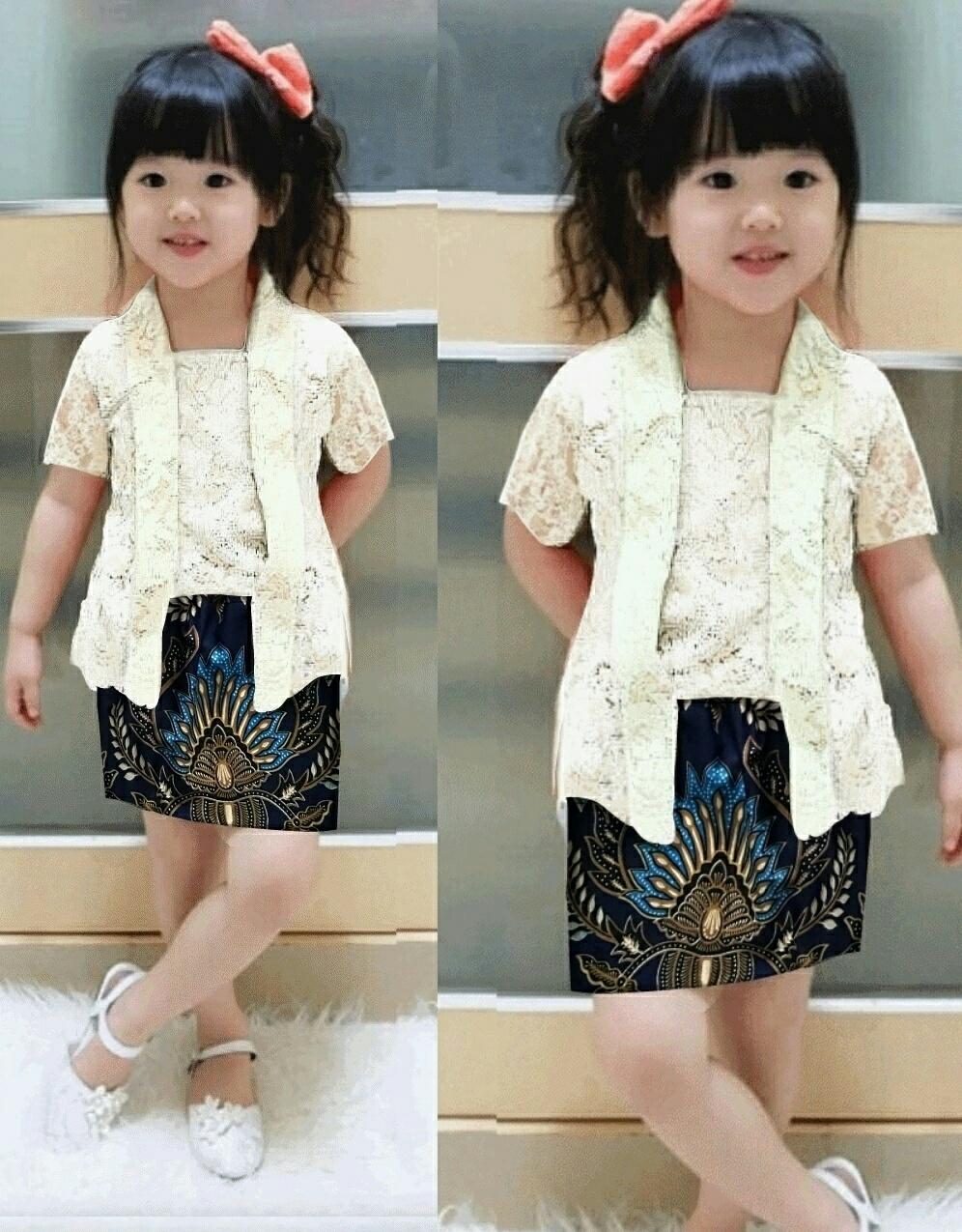 BT Cream Kids Padi kutubaru kekinian cici set 2in1 brokat prada rok batik katun prima super fit 2-3th