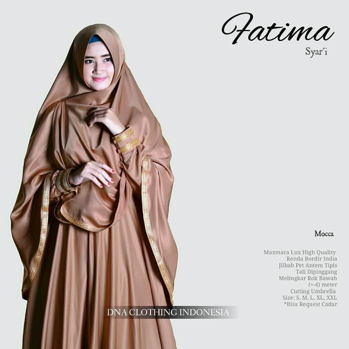 fatima syari setelan gamis muslim maxmara polos pesta mewah eklusif