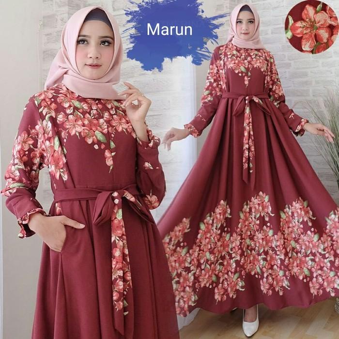 (JNH Shop) Baju Muslim Gamis Maxi Dress ANNA Jumbo XL Pesta Murah Hijab Syari GL