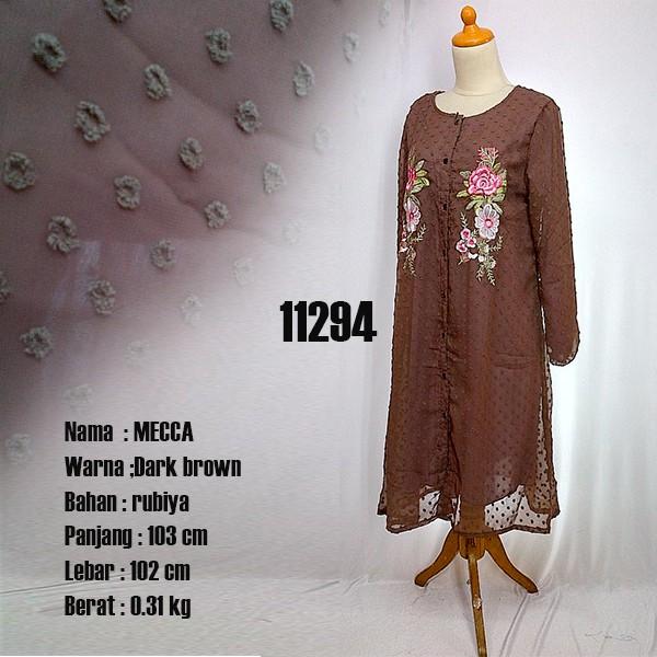 Baju Murah Fashion Muslim Gamis Syari 11294 Mecca Dark Brown Tunik 141017