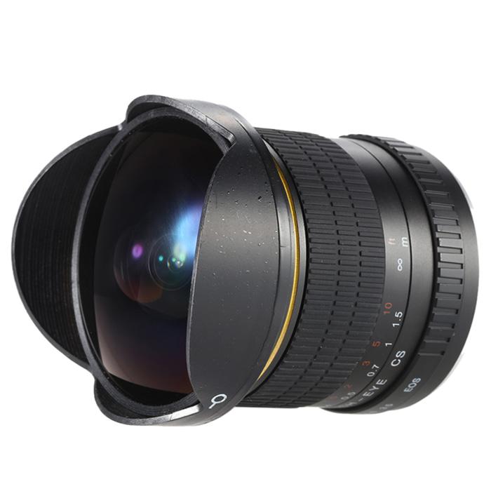 Lensa Kamera Fish Eye Fixed Focus 8Mm F/3.5 For Canon - Black