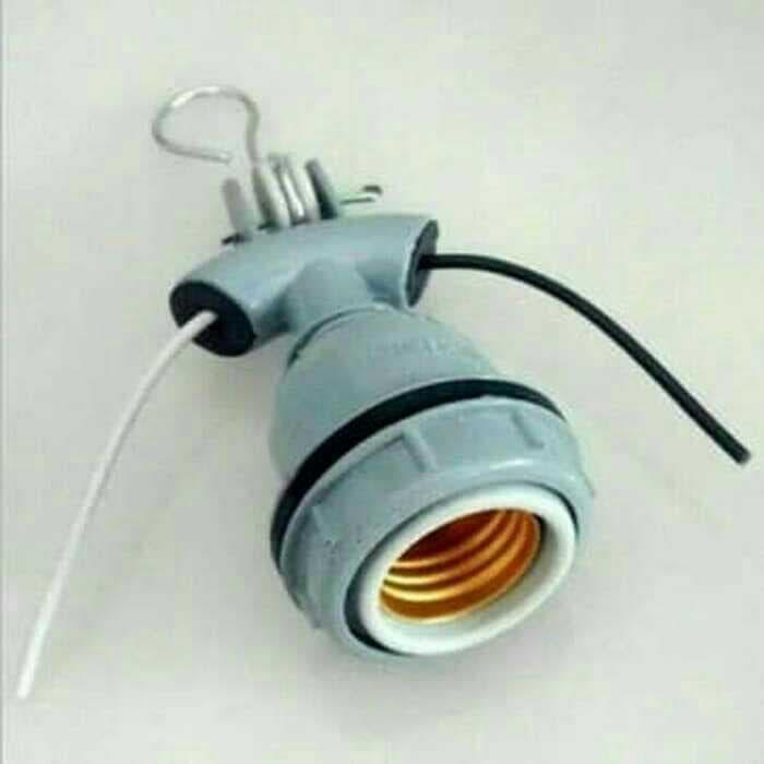 PROMO Fitting Gantung Keramik Kap WD E27 Fitting Lampu Jalan High Quality TERLARIS