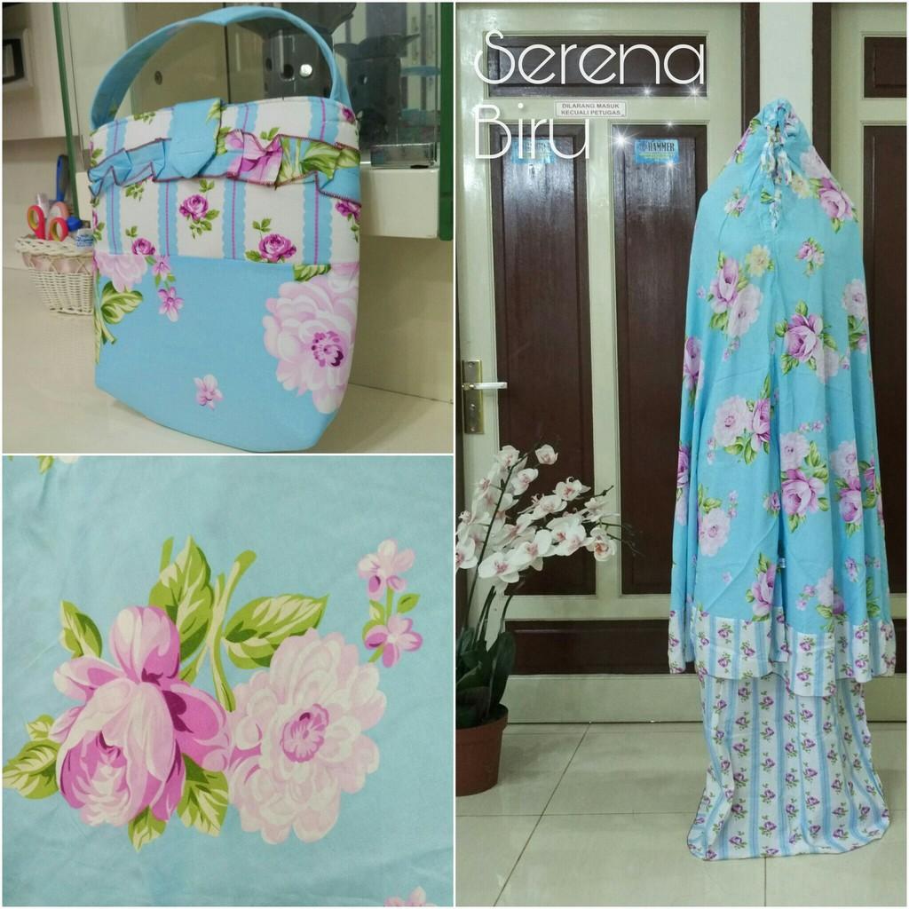Mukena Bali Serena Biru, Mukena Katun merah bata