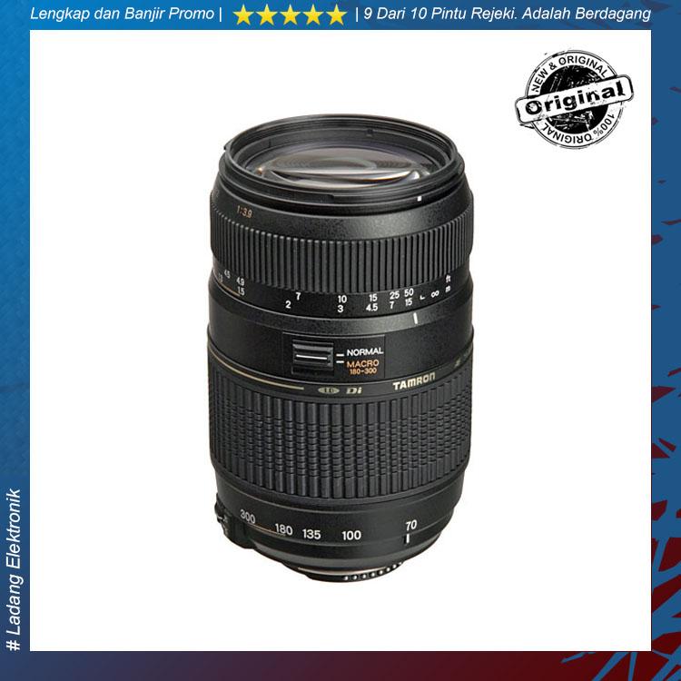 Tamron Lens AF 70-300mm Di f/4-5.6 LD Macro Non VC Lensa Kamera for Nikon (Free Lens Hood) - Original