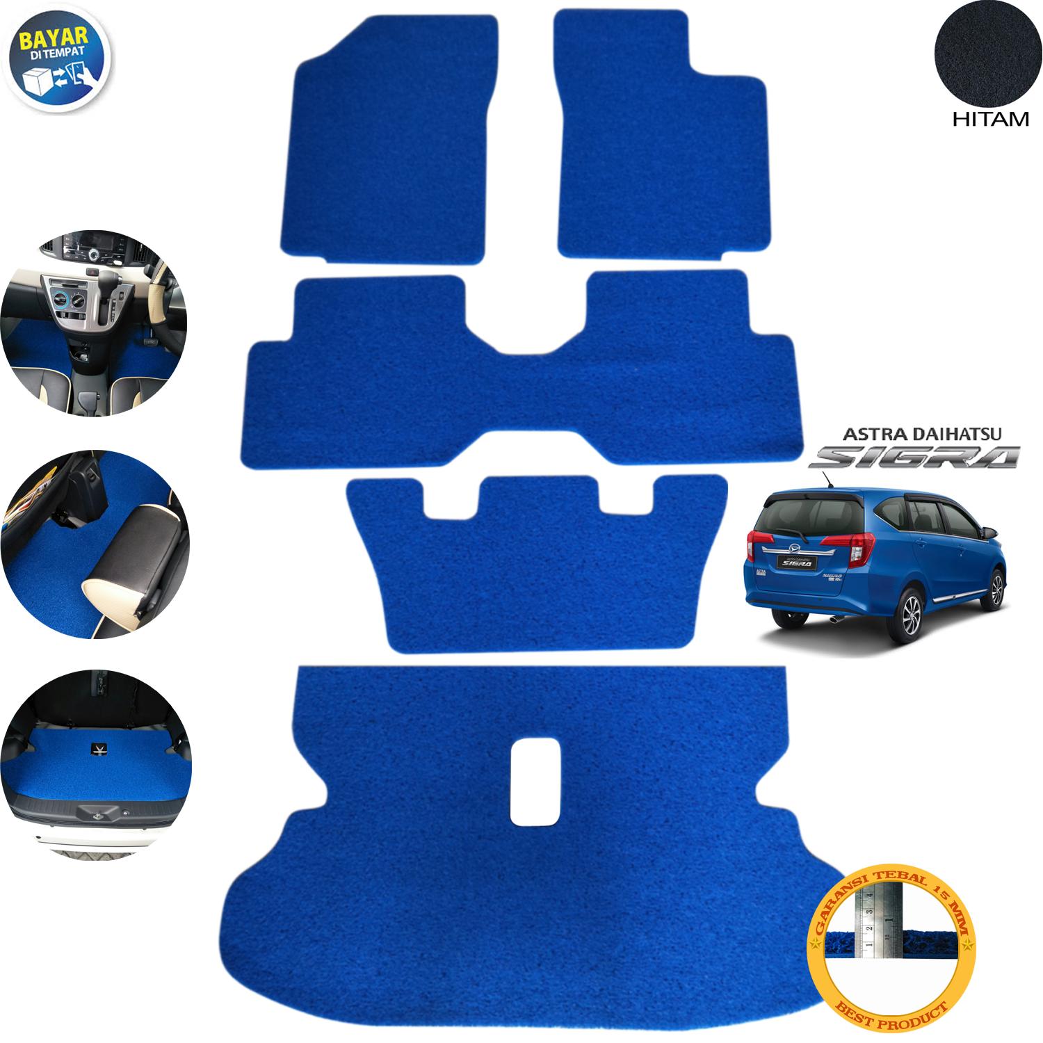 Karmob / Karpet Mobil Sigra / Karpet Mobil Bihun Sigra / Karpet Dasar Sigra / Karpet Karet Sigra / Aksesoris Mobil Sigra / Comfort Sigra / Coil Mat Sigra / DSM - Full Bagasi Warna Hitam