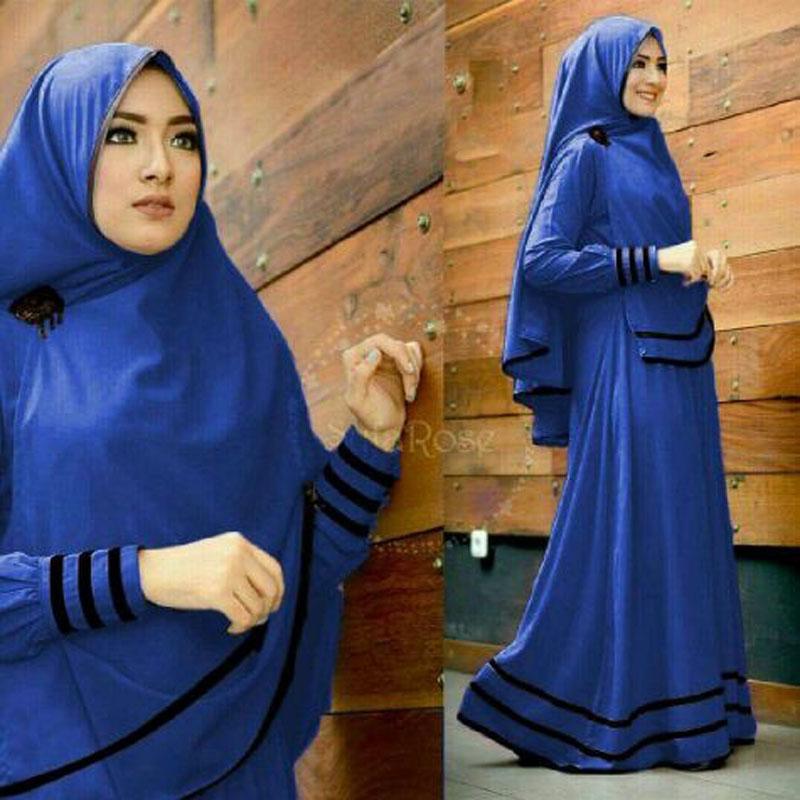 M Fashion - gamis muslim ella / hijab muslim / maxi wanita / syari'i / muslimah / dress muslim / syari syfarose