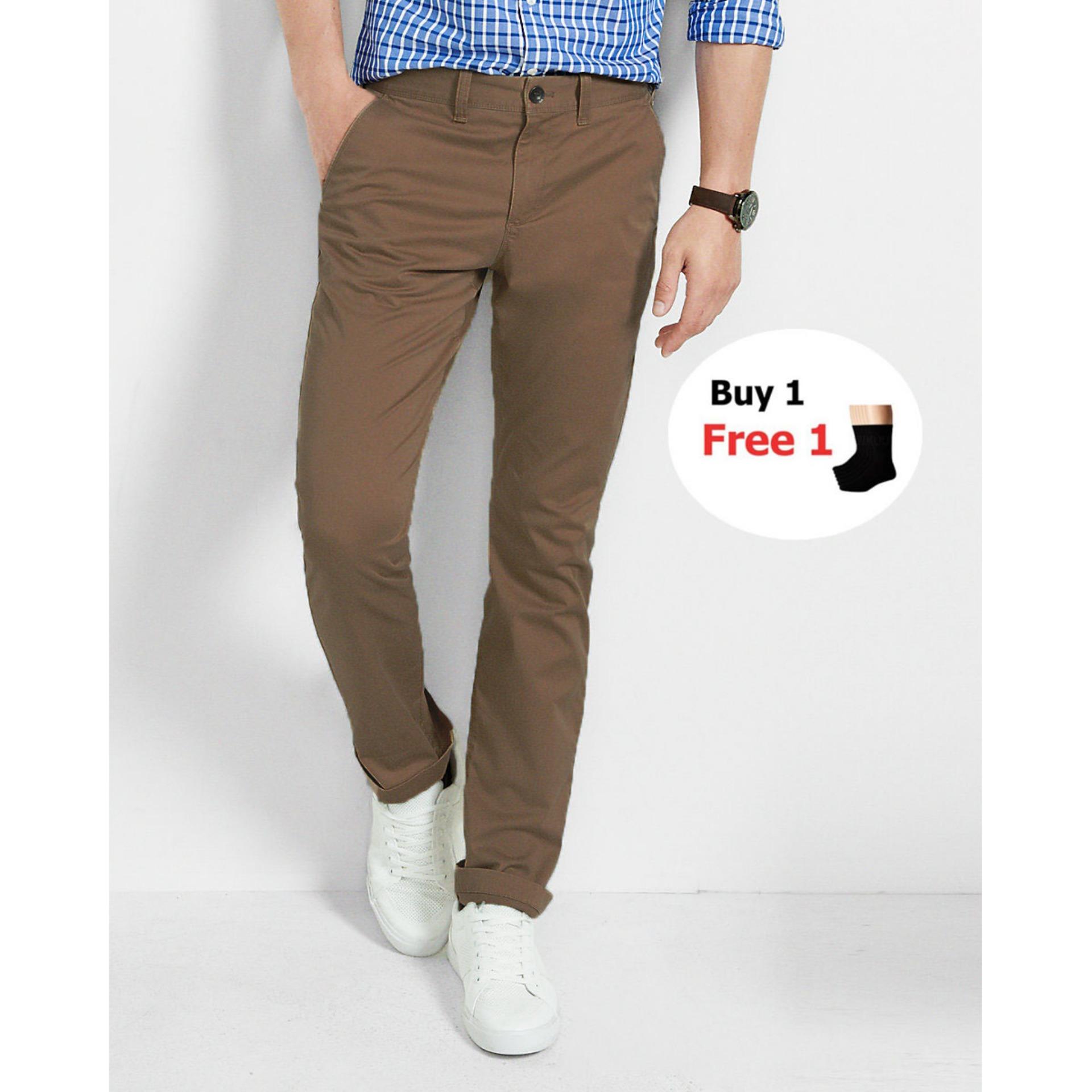 CHINO PANJANG SLIMFIT MOCCA HIGH QUALITY