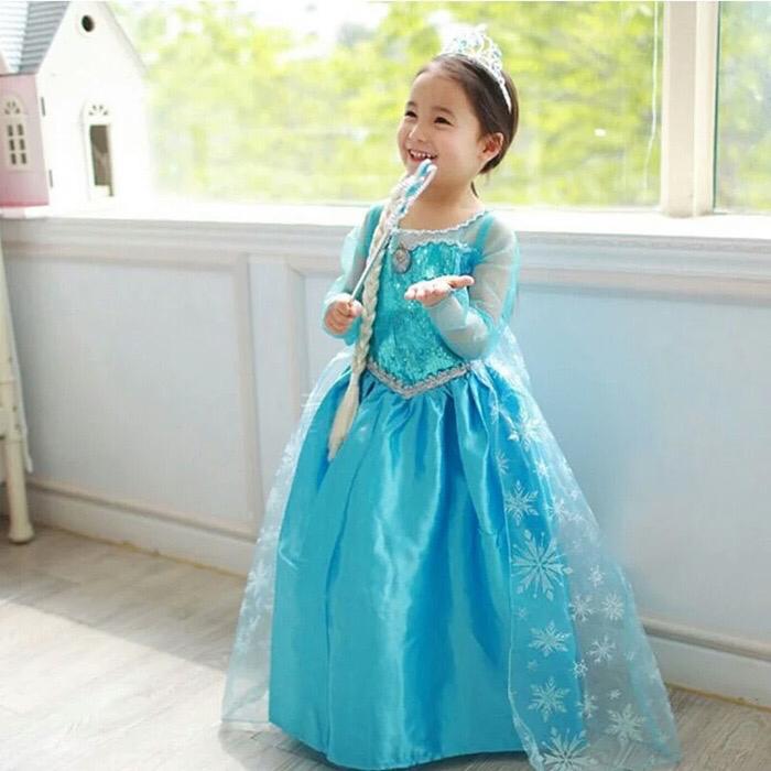 Baju dress frozen elsa rok gaun