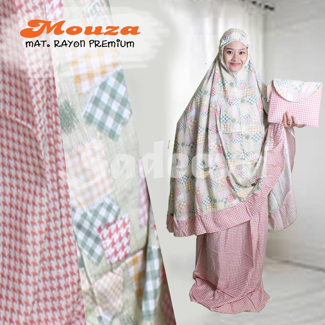 Mukena Muslim Dewasa Trendy Mewah Modern Katun Rayon Halus Mouza