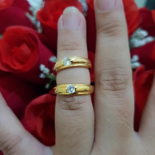 cincin couple mata tengah cantik xuping