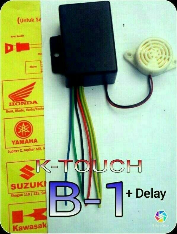 ALARM MOTOR SENSOR SENTUH dengan DELAY dan LOCK