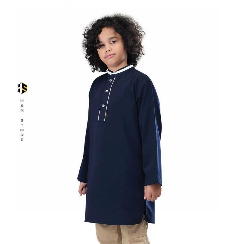 INFIKIDS Baju Koko Anak Laki Laki Umur 6 - 12 Tahun IJD 414-153 Navy