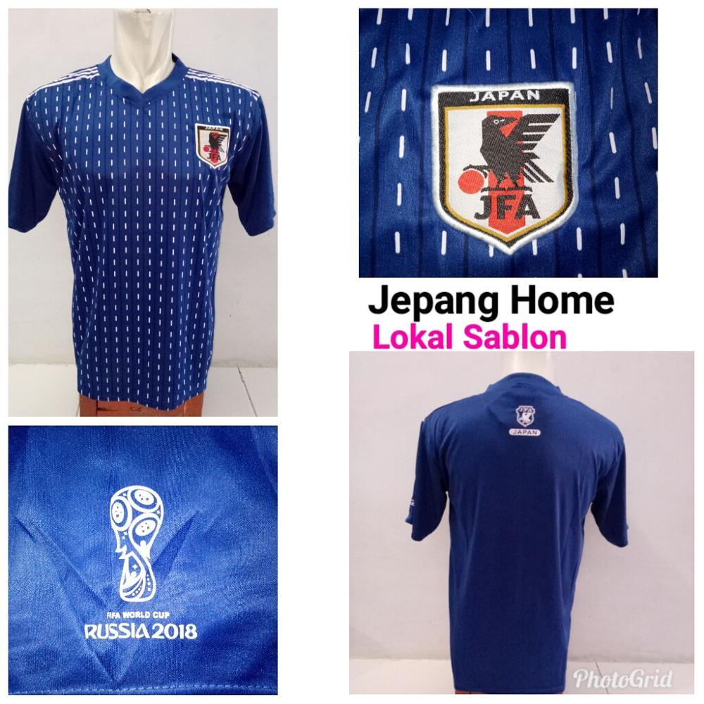 Jersey Baju Jepang Home World Cup 2018 Kaos Kostum Jersy Jersi Bola Negara Japan Biru Piala Dunia WC 18 Grade Lokal ALLSIZE