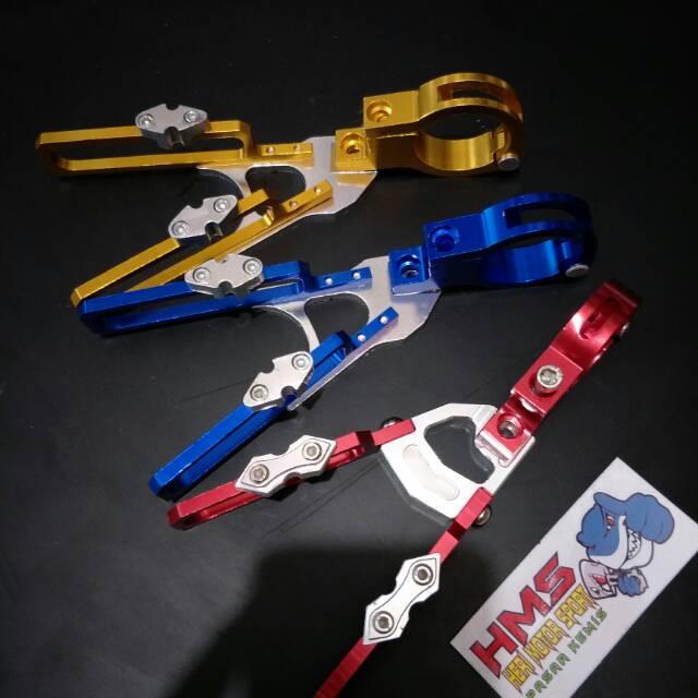 Bracket - Breket -Penahan Selang Rem Variasi V Cnc Semua Motor Matic Sport -Buat Taung Shock Variasi
