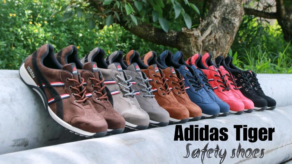 Promo Sepatu Pria adidas Tiger safety shoes low boots ujung besi bagus Like Kickers Slip on nike sneakers pria termurah Kickers kasual Fashion