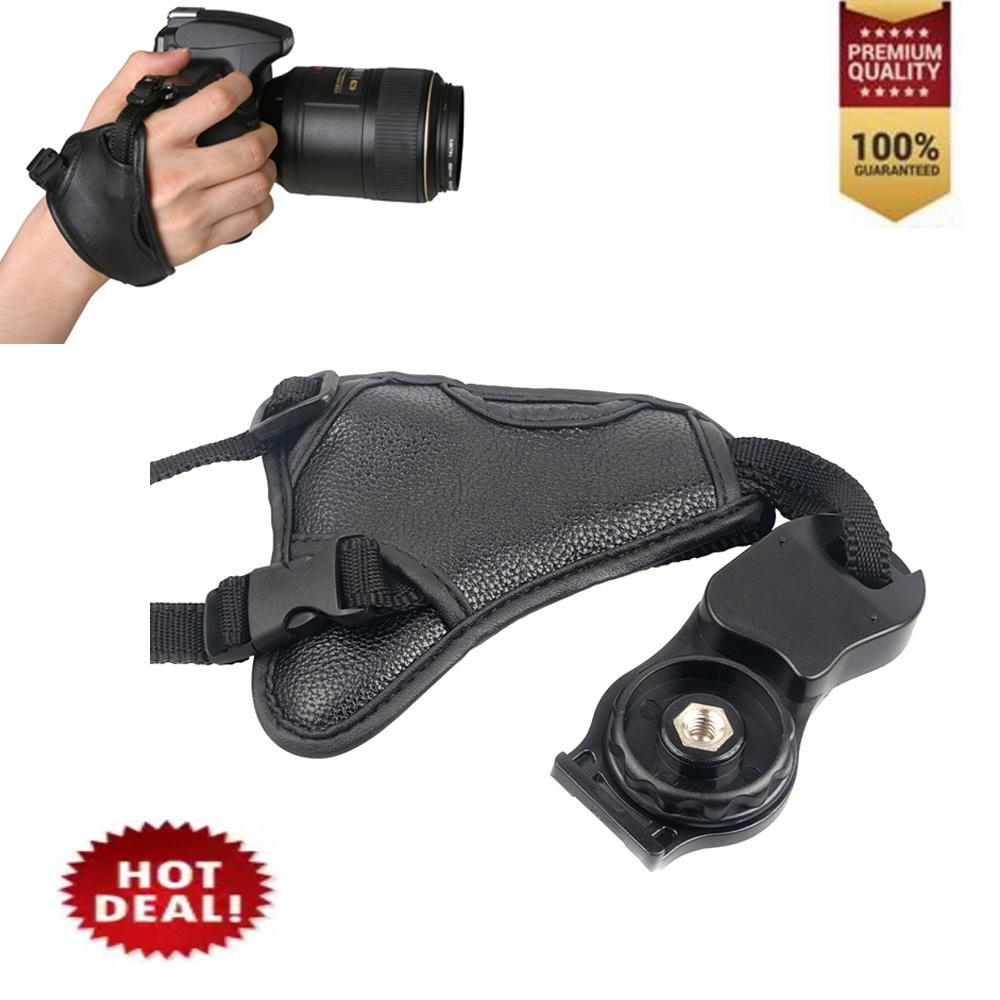 Andoer PU Tali Kamera Pegangan Tangan Strap Pergelangan Tangan Sabuk untuk Nikon Canon Sony Kamera Fotografi DSLR Aksesoris