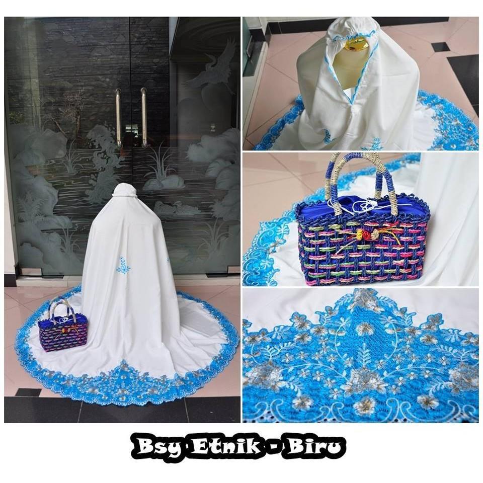 MUKENA BSY ETNIK (TAS ROTAN) PUTIH TULANG