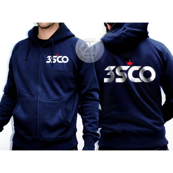 Jaket 3Second Warna Navy / Sweater Hoodie/Jaket Zipper Distro 3Second - Qv9cly
