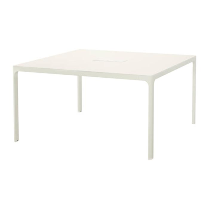 IKEA BEKANT Meja rapat 140x140 cm, Putih