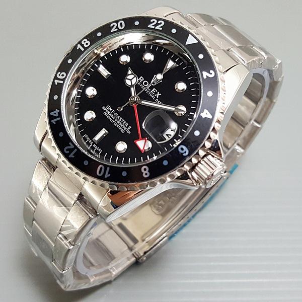 Jam Tangan Pria / Cowok Rolex Submariner Rantai Silver Automatic