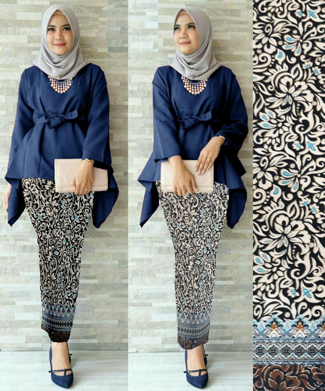 J&C Setelan Kebaya Pitha / Atasan Wolpeach / Rok Batik Prada / Setelan Kebaya 2 in 1 / Baju Pesta / Kebaya Muslim / Rok Panjang Batik / Rok Batik / Baju Muslim / Hijab Style / Hijab Fashion