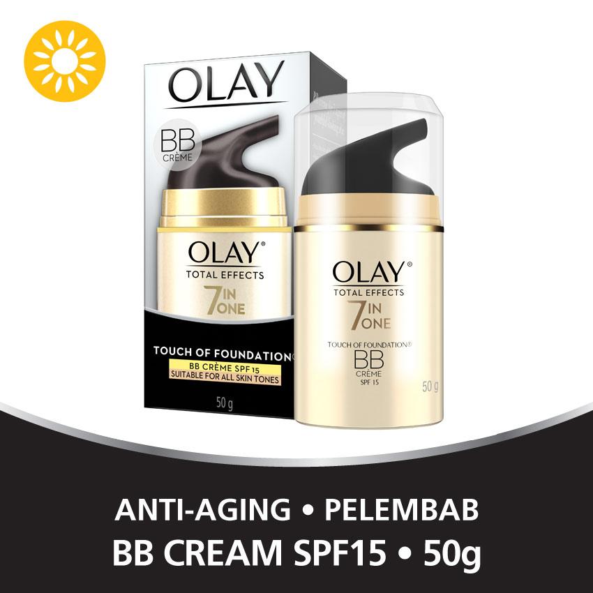 Olay Anti Aging - Pelembab Total Effects Touch of Foundation BB Cream SPF 15 7 in 1 - 50gr