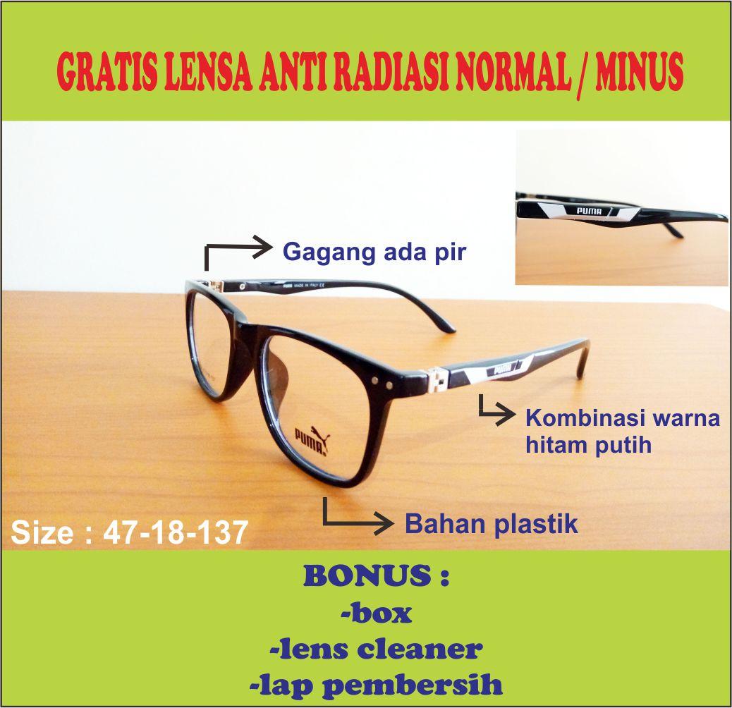 FRAME KACAMATA MINUS KOREA PUMA 6208 FREE LENSA ANTI RADIASI