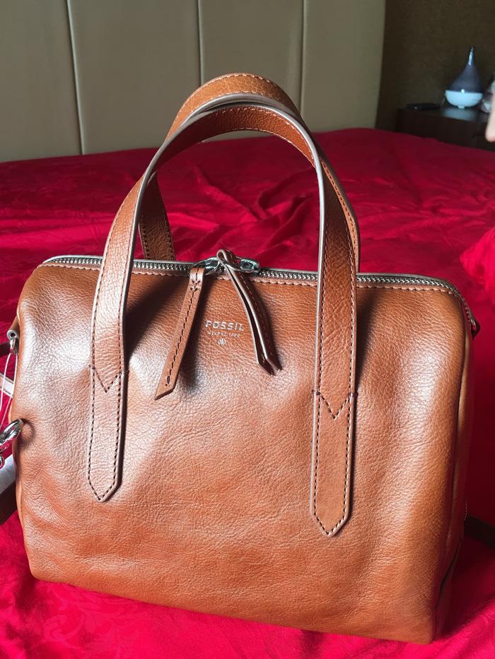 Jual Sale tas Fossil sydney satchel brown dan camel Original - hgHHtX